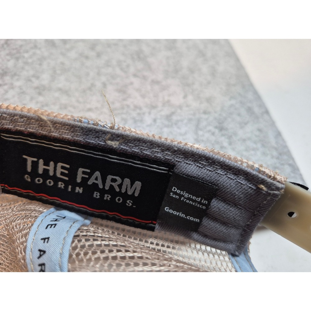 Goorin Bros The Farm Queen Bee Trucker Hat Gray Tan Mesh Snapback Cap - Picture 5 of 15